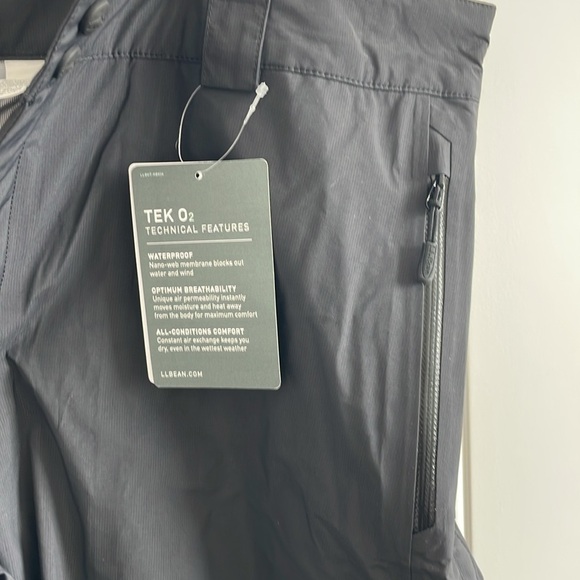 NWT L.L. Bean Women’s Black Tek O2 3 Layer Waterproof Snow Pants - Size XL Pet - Picture 3 of 5